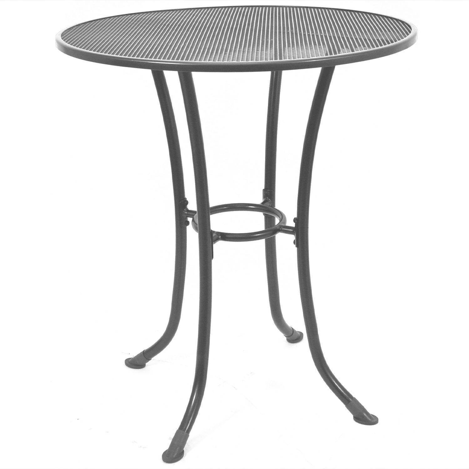 Carlo 5 Pc Steel Bar Dining Set in Gray By KETTLER - Bar Table - White Background thumbnail