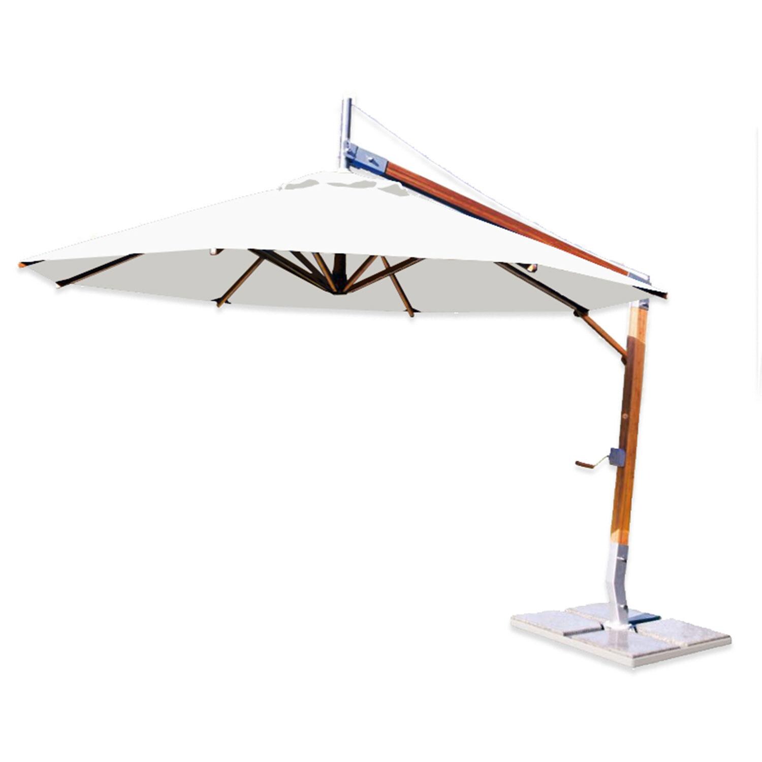 Bambrella Sirocco 10 Ft Round Sidewind Umbrella - Ice White thumbnail