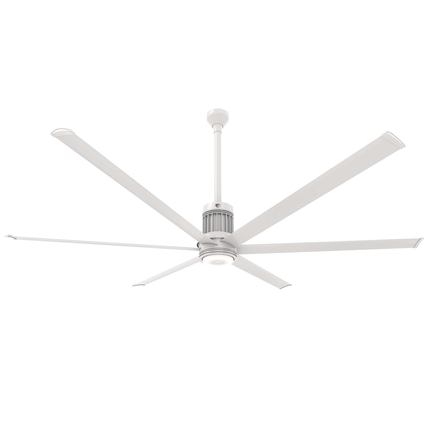 Big Ass Fans MK-I61-081906A729I24S2 96-Inch i6 Ceiling Fan Universal Mount W/24-Inch Ext Tube & LED White - With Light On (Sold Separately)