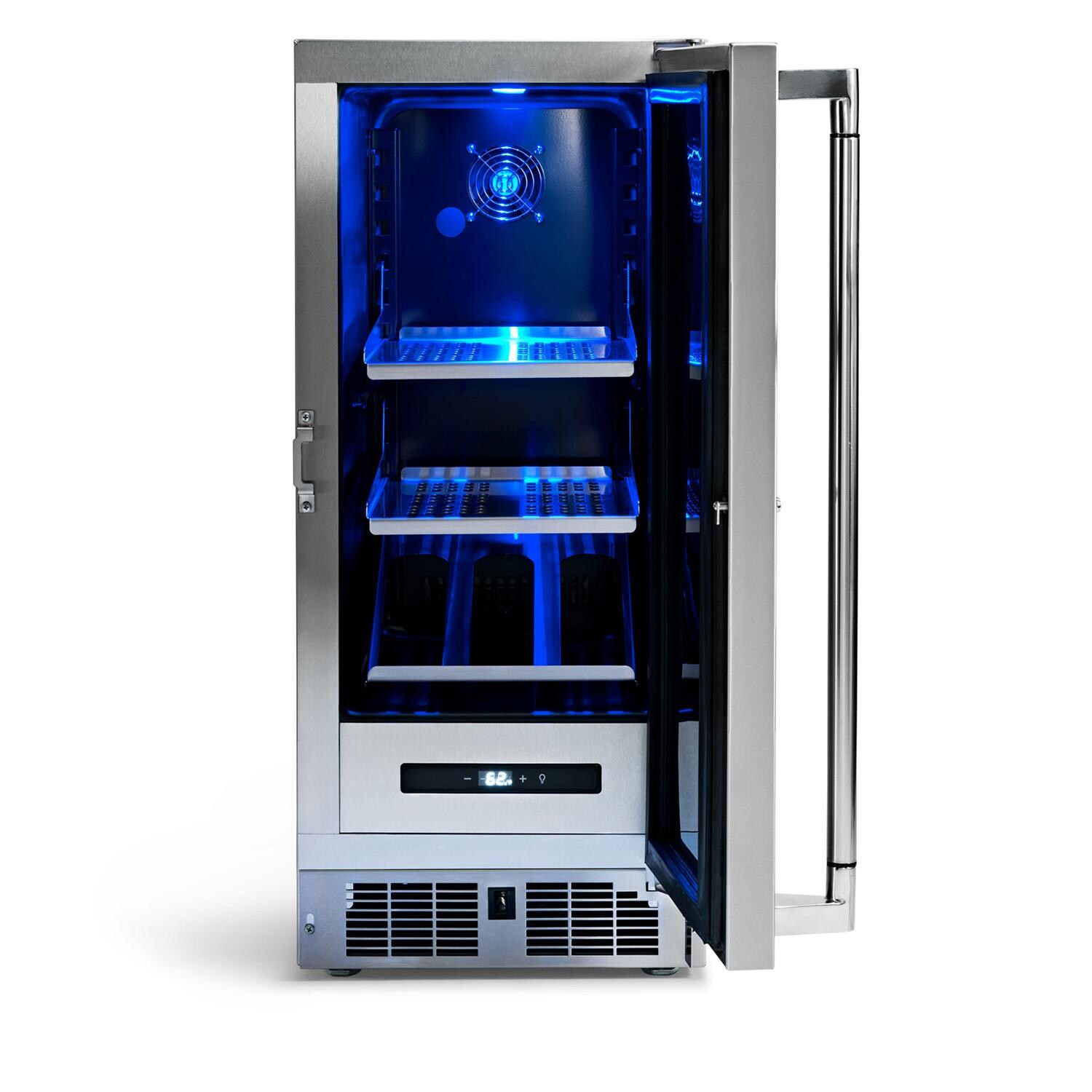 Lynx LN15REF 15-in 2.73 Cu. Ft. Outdoor Refrigerator w/ Lock - Door Open Right Hinge - White Background thumbnail