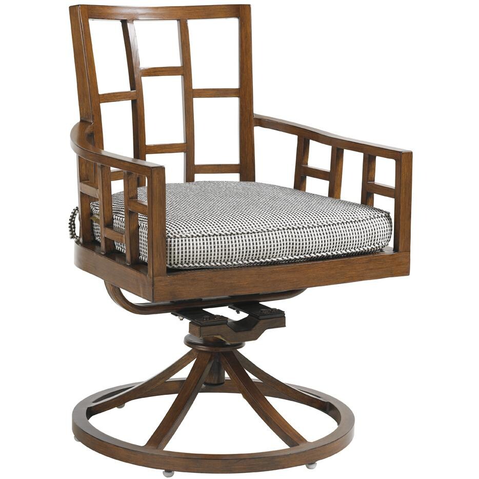 Tommy Bahama 3120-13SR Ocean Club Resort Aluminum Patio Swivel Rocker Dining Arm Chair - Front thumbnail