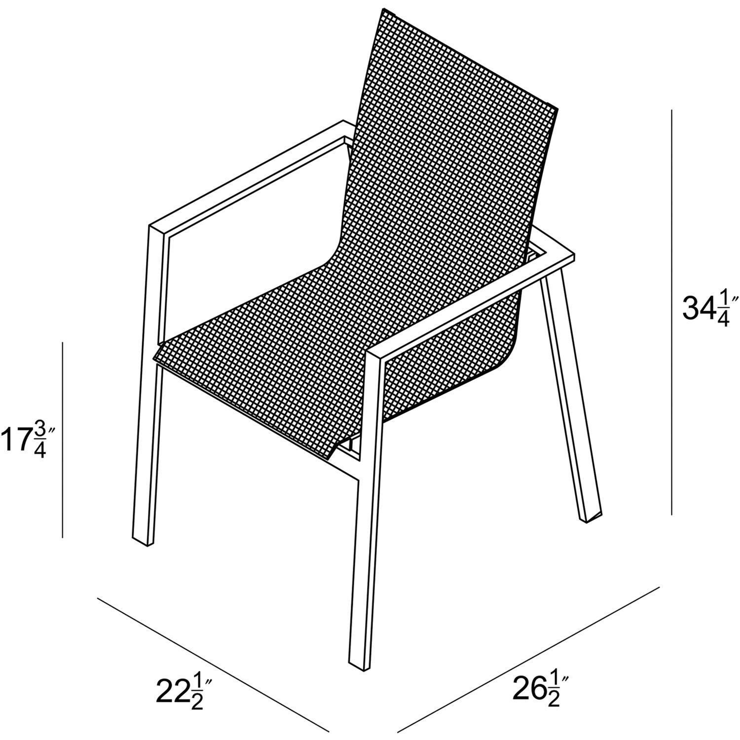 Spring Bay Dining Arm Chair in Black - Dimensional thumbnail