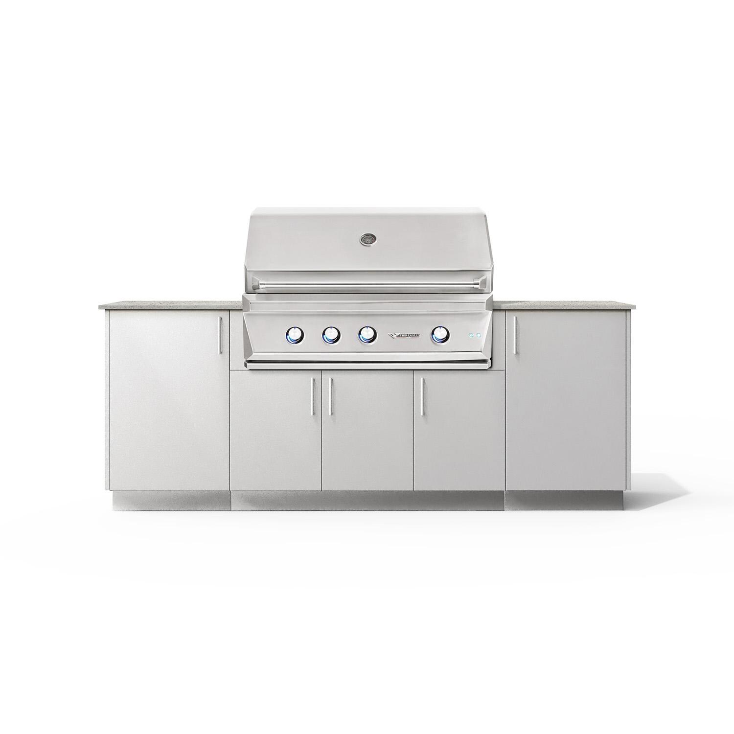 Urban Bonfire Sierra 42 Outdoor Kitchen w/ Twin Eagles Propane Grill, Keon Dekton Countertop & Chantilly Finish - B-Sierra-42-TwinEagles-Keon-Chantilly