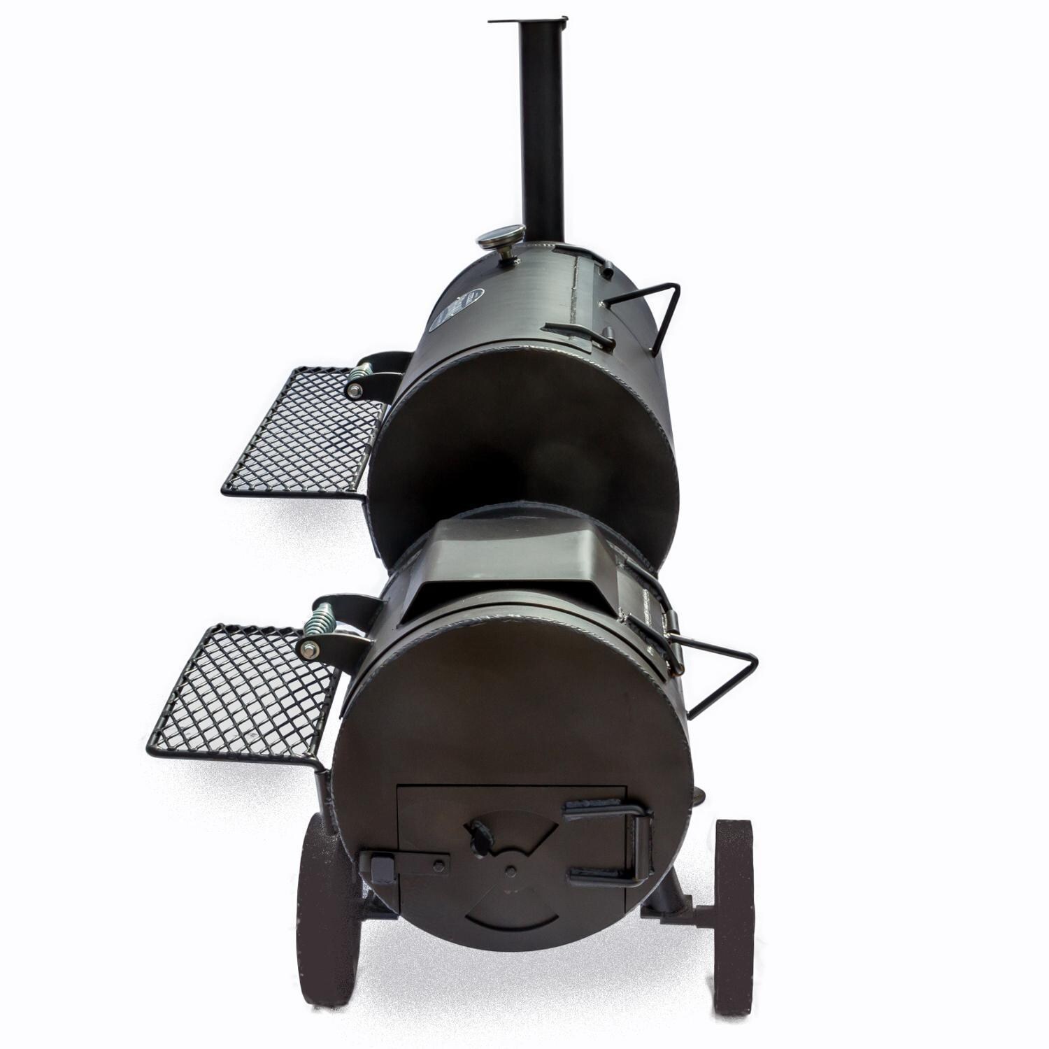 Texas Original Pits GFB-163618-SL 16x36x18 Luling Single Lid Offset Smoker - Right Side thumbnail