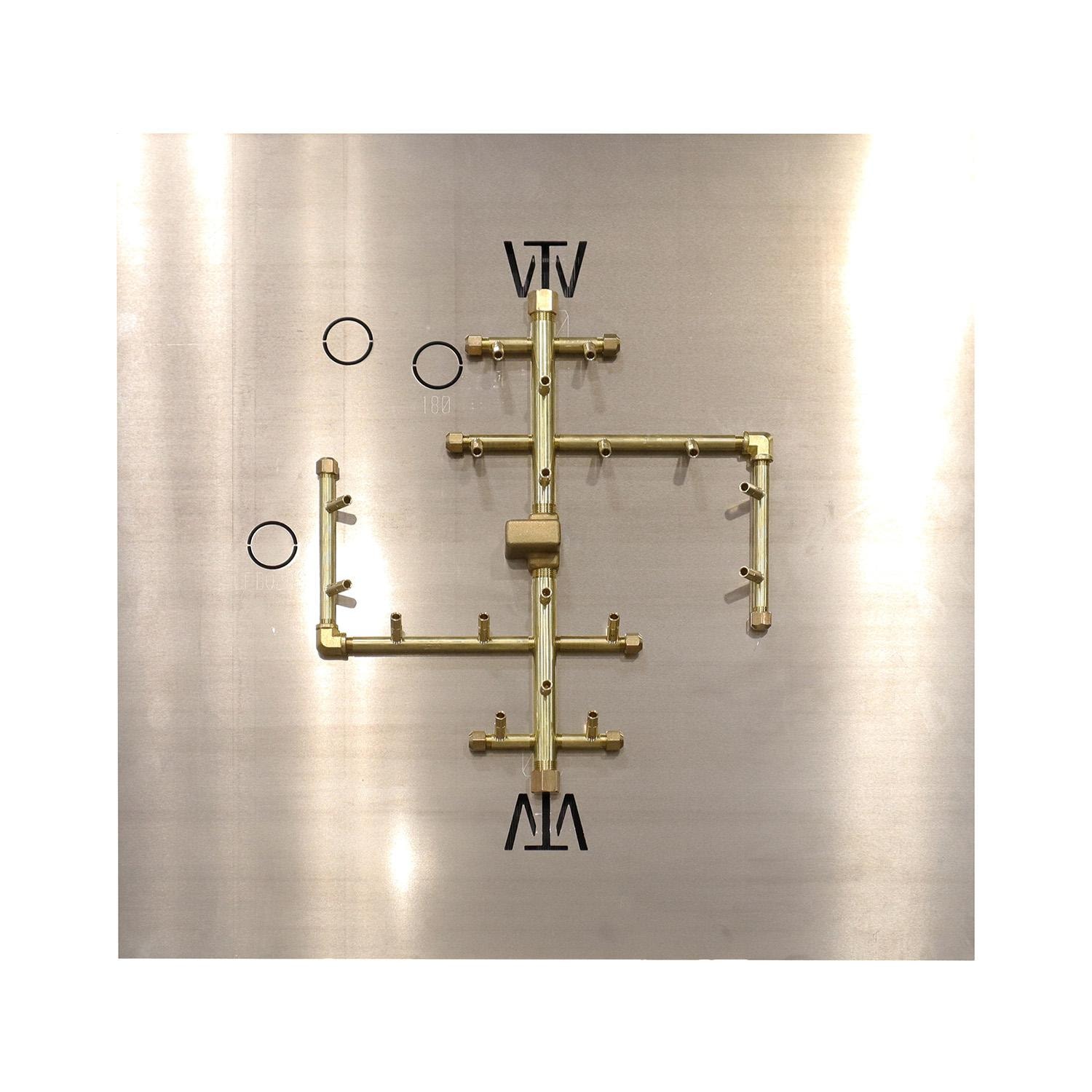 Warming Trends 18 X 16 CROSSFIRE Brass Natural Gas/Propane Burner w/ 30 Square Plate
