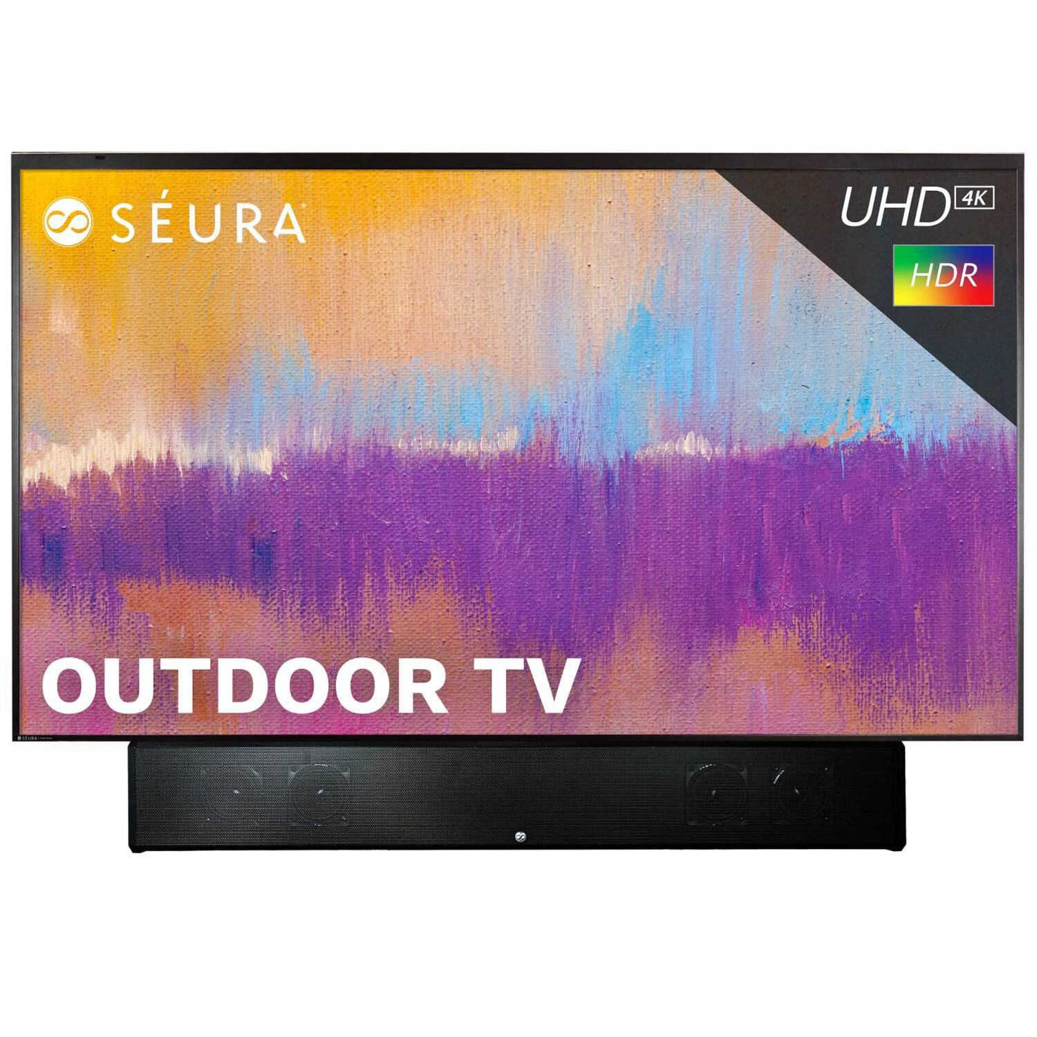 Seura Shade Series 2 55in W/ Soundbar 4K UHD HDR LED Outdoor TV - SHD2-55-SSB-1