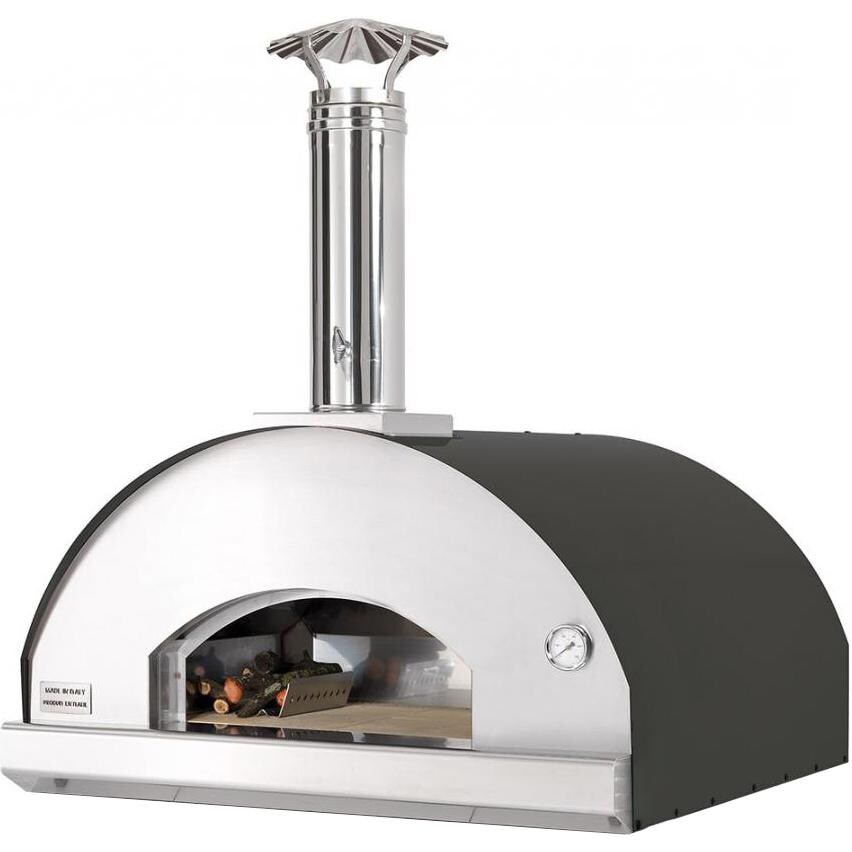 Fontana Forni Forno Toscano Marinara 39Inch Countertop Outdoor WoodFired Pizza Oven Black
