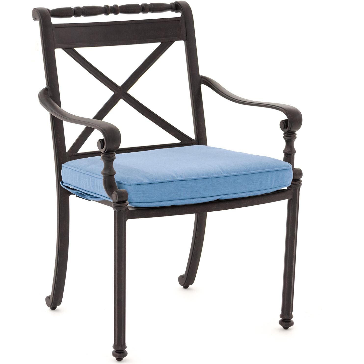 Carrolton KFG100/400/402 Dining Chair And Bar Stool Cushion - Dining Cushion - Sunbrella Canvas Sky Blue thumbnail