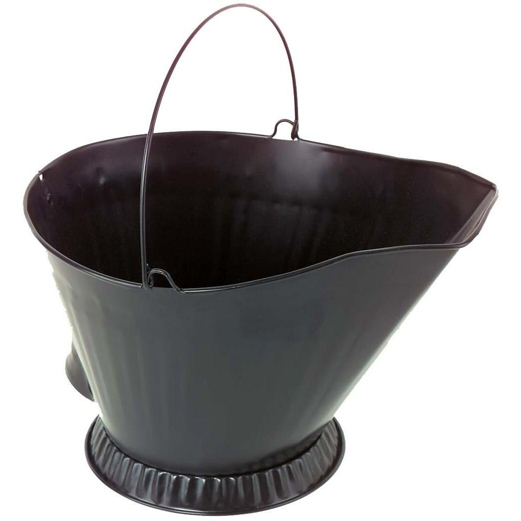Alpine Flame Black Steel Coal Hod With Handle thumbnail