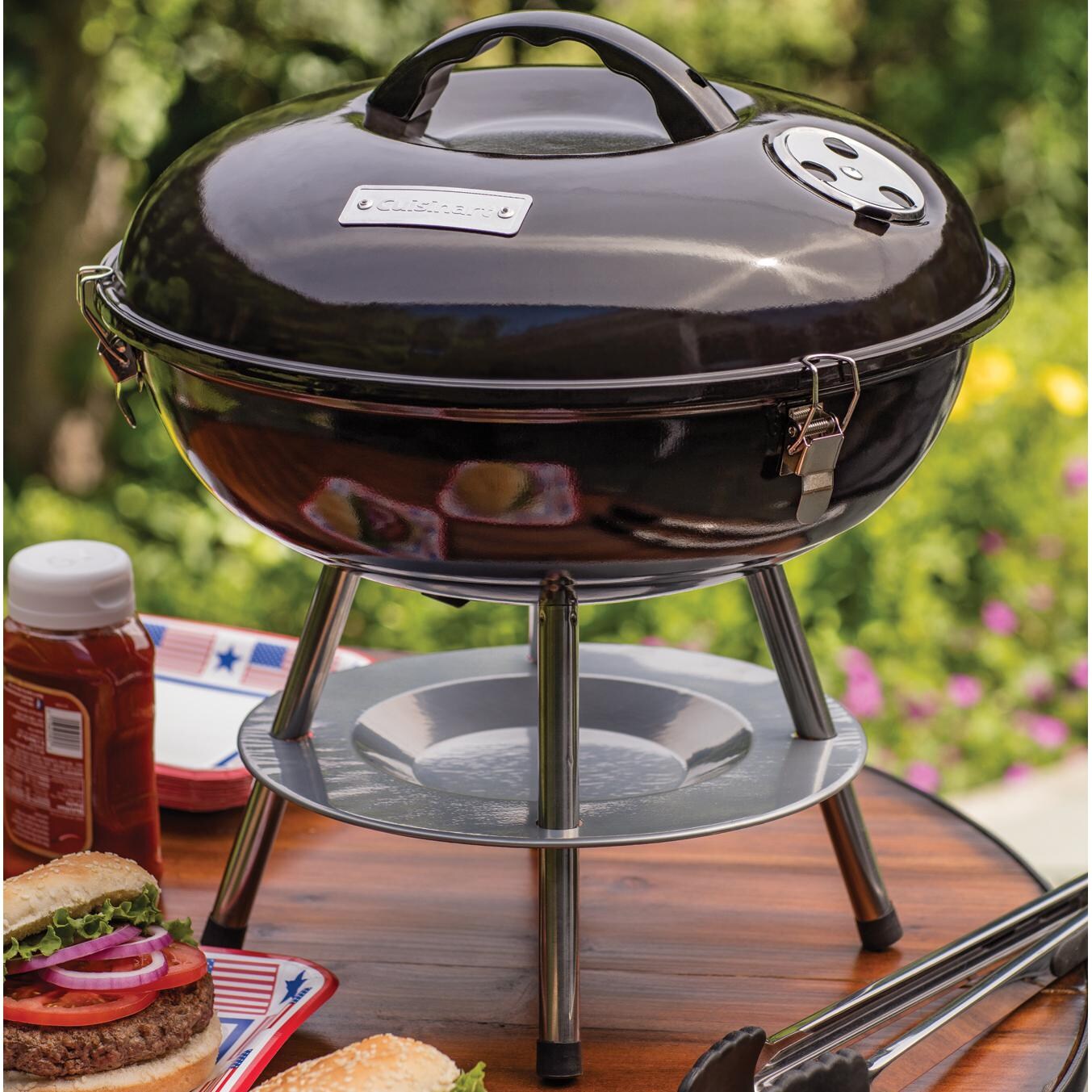 Cuisinart 14-Inch Charcoal Grill - Black -Lifestyle thumbnail