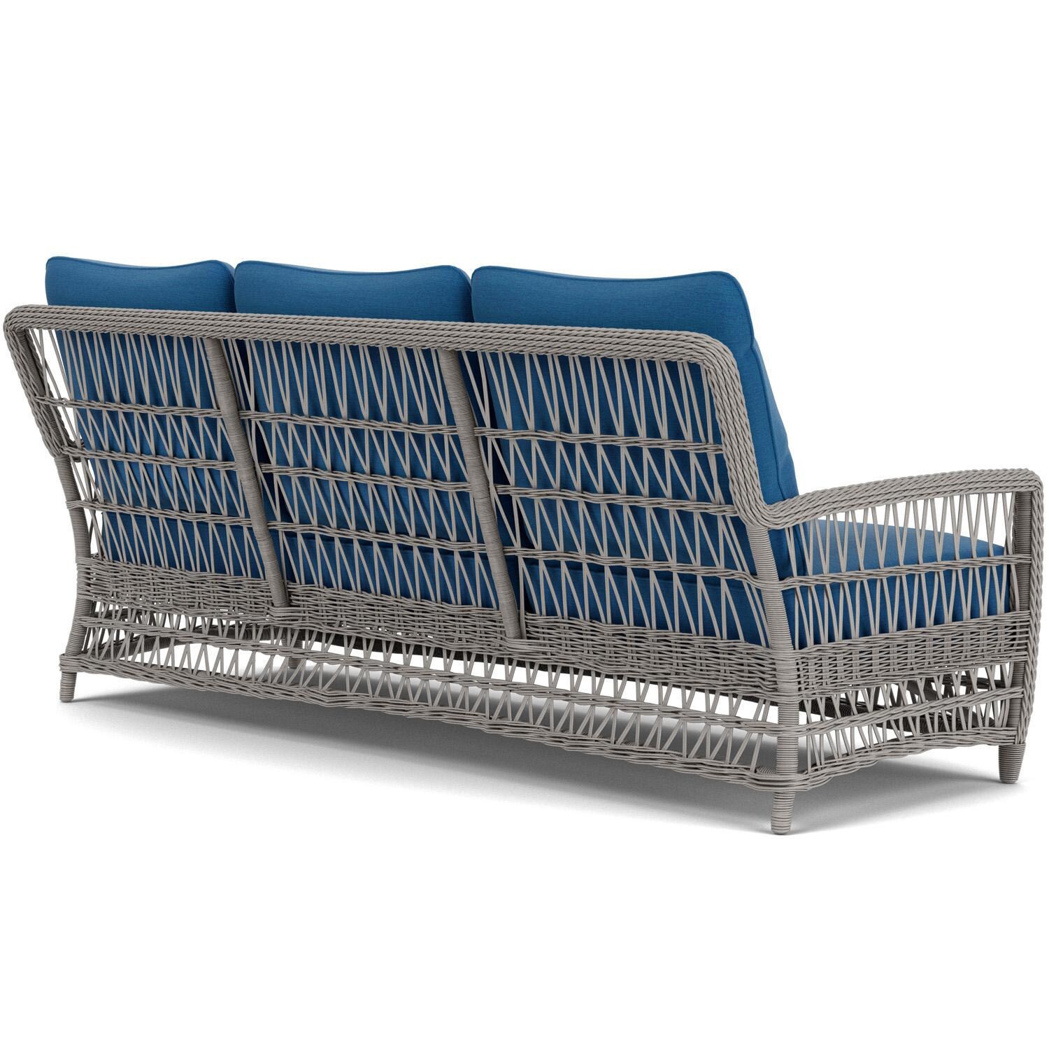 Lloyd Flanders Mackinac Sofa in Putty Finish with Flagship Atlantis Fabric - Rear Right thumbnail