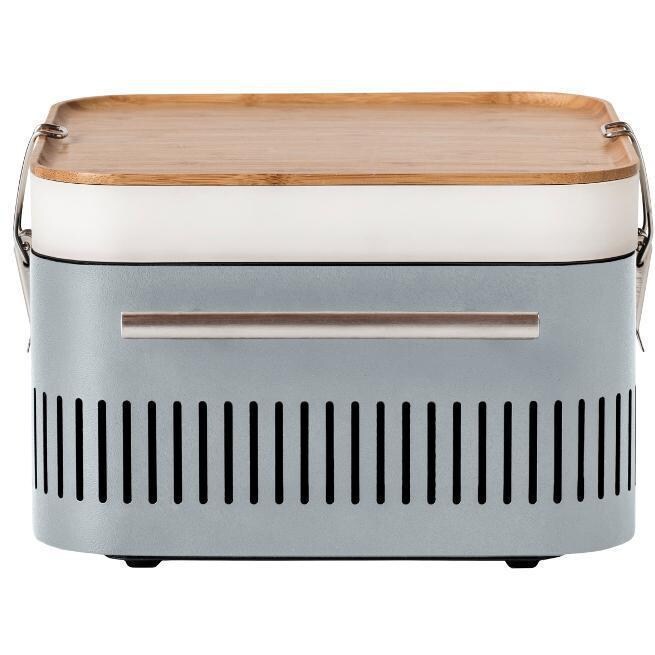 Everdure HBCUBESUS Stone CUBE 17 Inch Portable Charcoal Grill - Side - White Background thumbnail