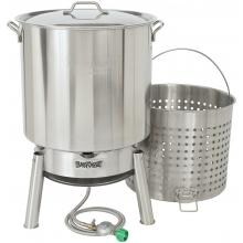 Bayou Classic 82-Quart Crawfish Cooker Kit/Stainless Steel Stockpot & Burner - KDS-182 image