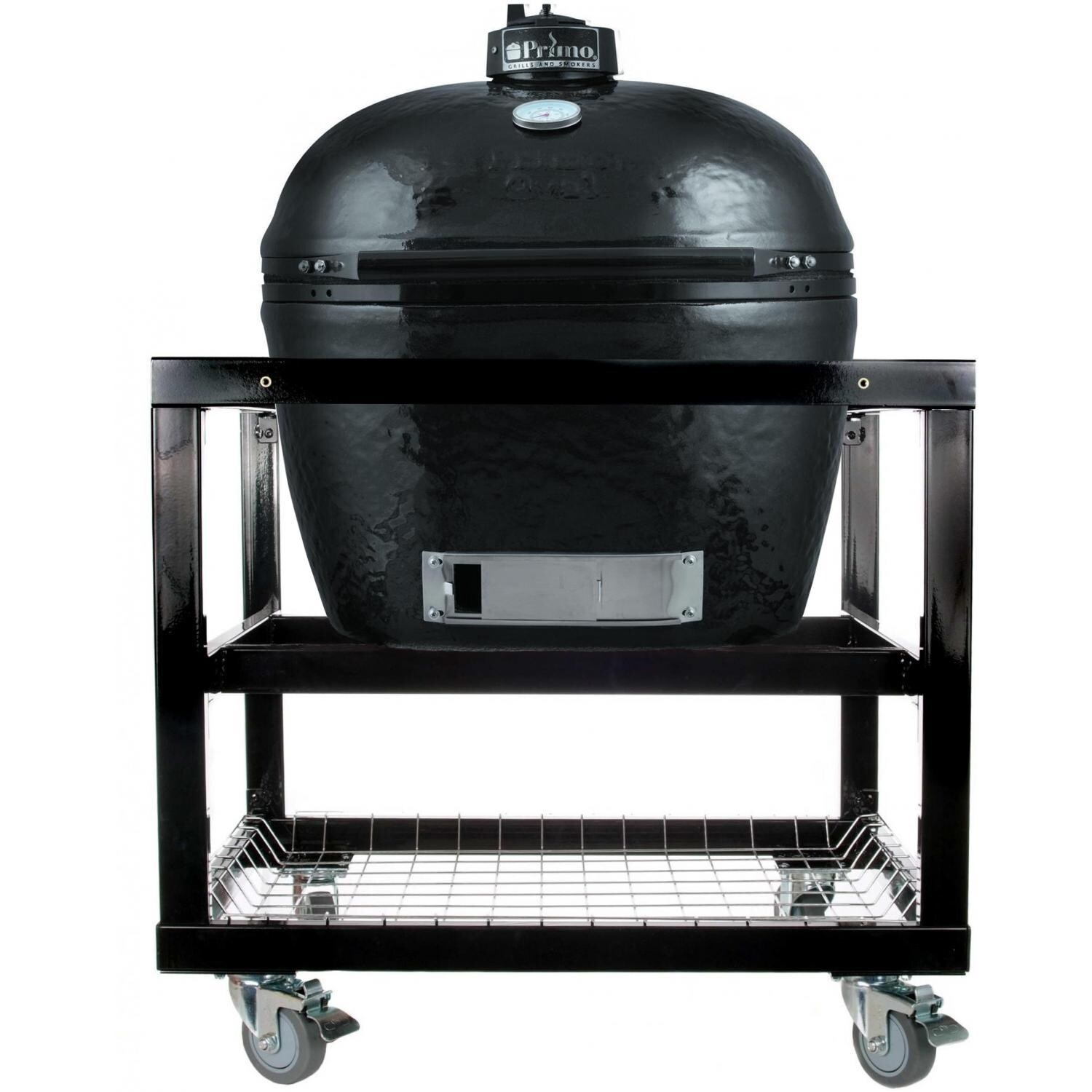 Primo Oval XL 400 Ceramic Kamado Grill On Cart With Stainless Steel Grates - 778 image
