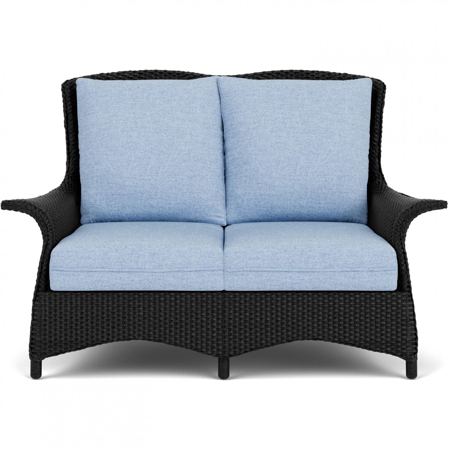 Lloyd Flanders Mandalay Loveseat in Ebony Finish with Demo Skyway fabric thumbnail