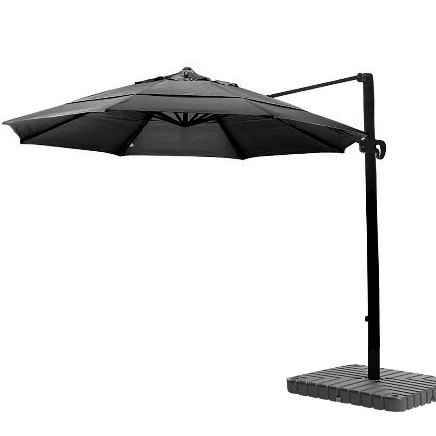 California Umbrella 11 Ft. Octagonal Aluminum Multi-Position Tilt Cantilever Patio Umbrella W/ Crank Lift & Aluminum Ribs - Bronze Frame / Sunbrella Canvas Black Canopy : BBQGuys California Umbrella 11 Ft. Octagonal Aluminum Multi-Position Tilt Cantilever Patio Umbrella W/ Crank Lift & Aluminum Ribs - Bronze Frame / Sunbrella Canvas Black Canopy : BBQGuys