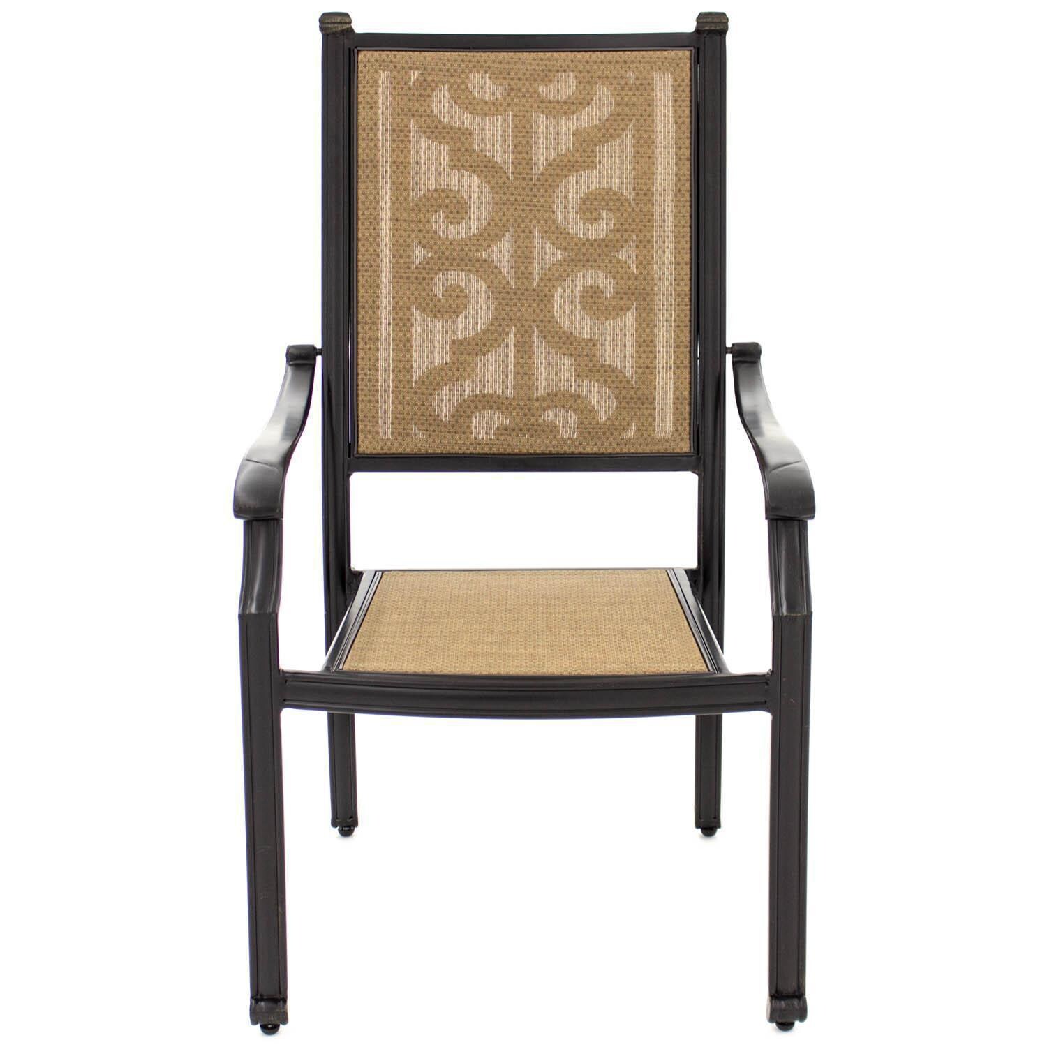 Bocage 7 Piece Cast Aluminum Sling Patio Dining Set - Dining Arm Chair Without Cushion thumbnail