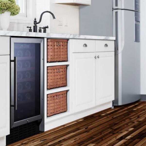 Summit 34 Bottle Commercial Wine Cellar / Cooler - Stainless Steel - Set thumbnail