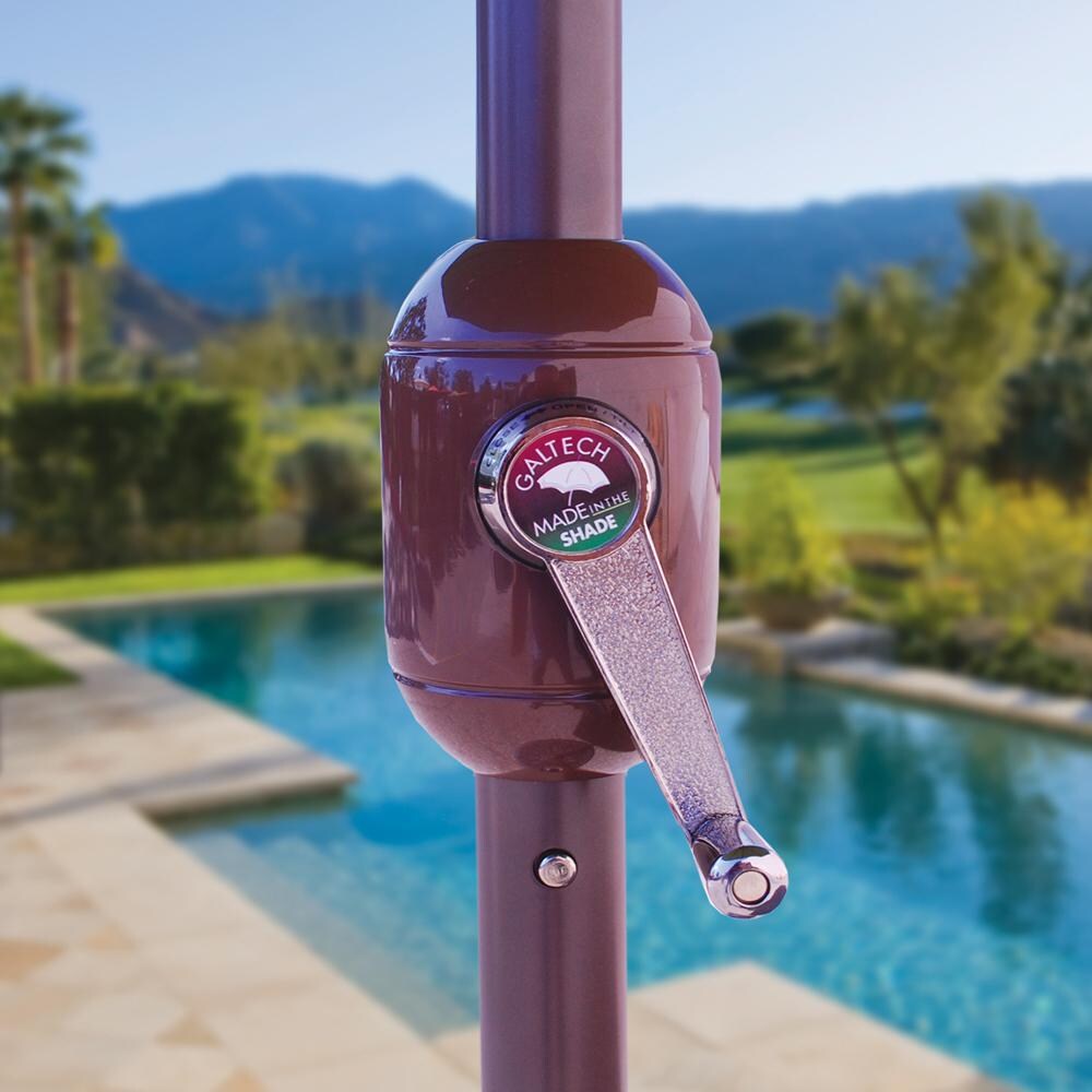 Galtech 9 Ft. Octagonal Patio Umbrella W/ Crank Lift - Crank Lift Detail thumbnail