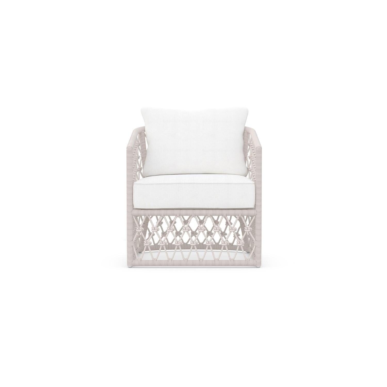 Azzurro Living AME-R06S1-CU Amelia Woven Rope Club Chair in Sand/Cloud - Front - White Background thumbnail