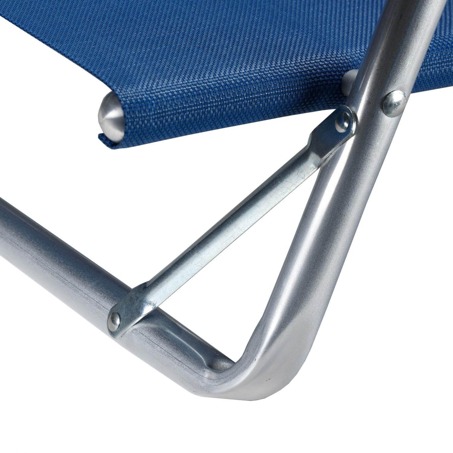 Original Mini-Sun Folding Aluminum Beach Chair By Telescope Casual - Foot Brace Detail (Shown in Cobalt) thumbnail