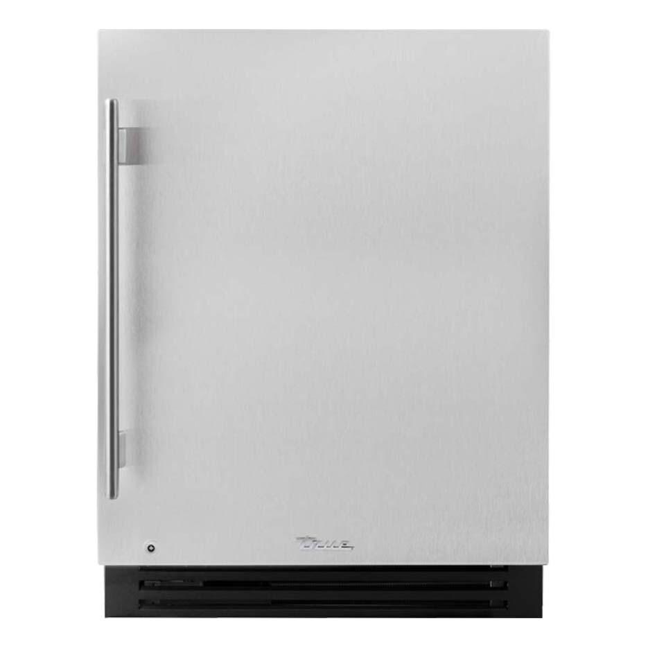 True TUBADA-24-RS-A~S ADA Height 24 Inch 105 Can 12 Bottle Right Hinge Outdoor Beverage Center - Stainless Steel - White Background thumbnail