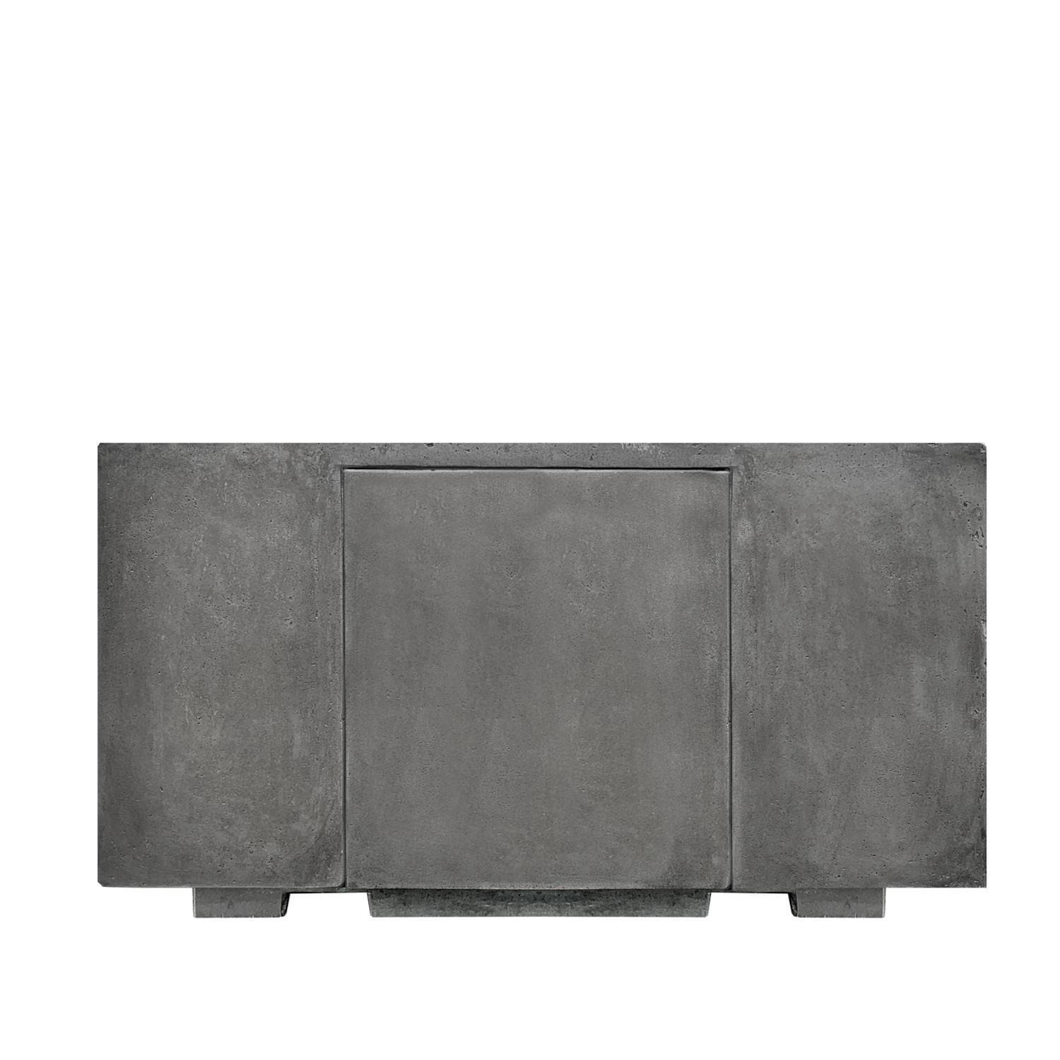 Prism Hardscapes SCPH-435-4LP Porto 58 58-in Rectangular Propane Gas Fire Pit Table - Side View - White Background thumbnail