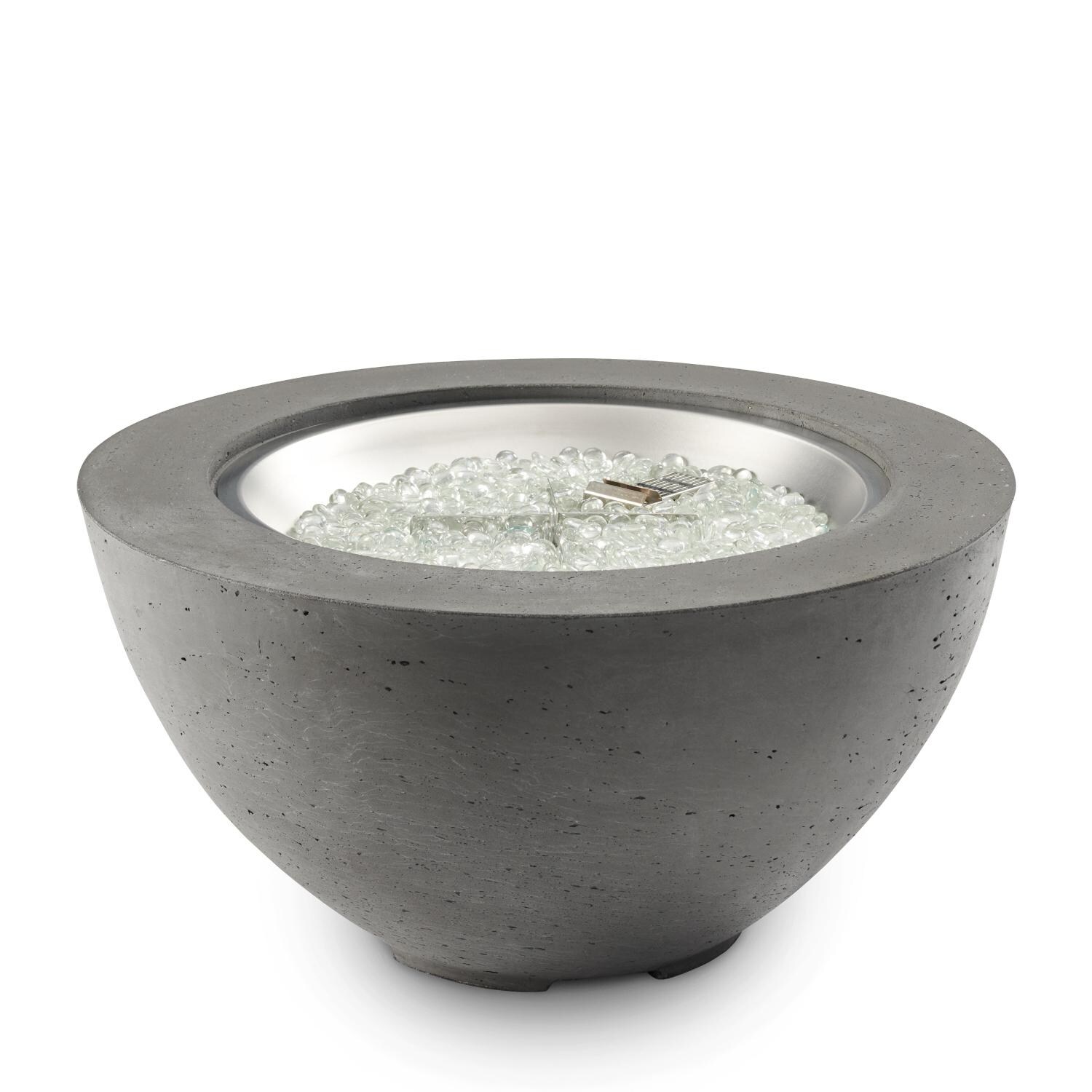 The Outdoor GreatRoom Company CV-20MM-NG Cove 29-Inch Round Natural Gas Fire Pit Bowl w/ 20-Inch Crystal Fire Burner - No Flames thumbnail