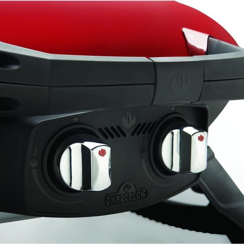 Napoleon TravelQ 285 Portable Propane Gas Grill With Griddle - Red - TQ285-RD-A - Control Knobs thumbnail