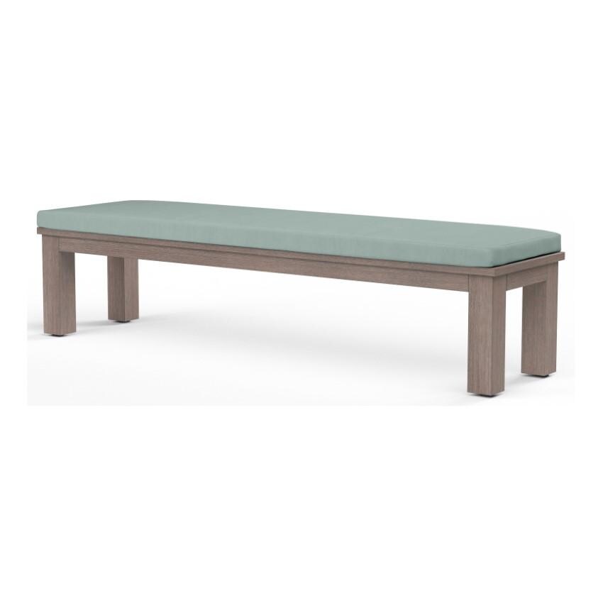 Laguna 72 inch Aluminum Bench w/ No Welt in Driftwood/Cast Mist by Sunset West - White Background thumbnail