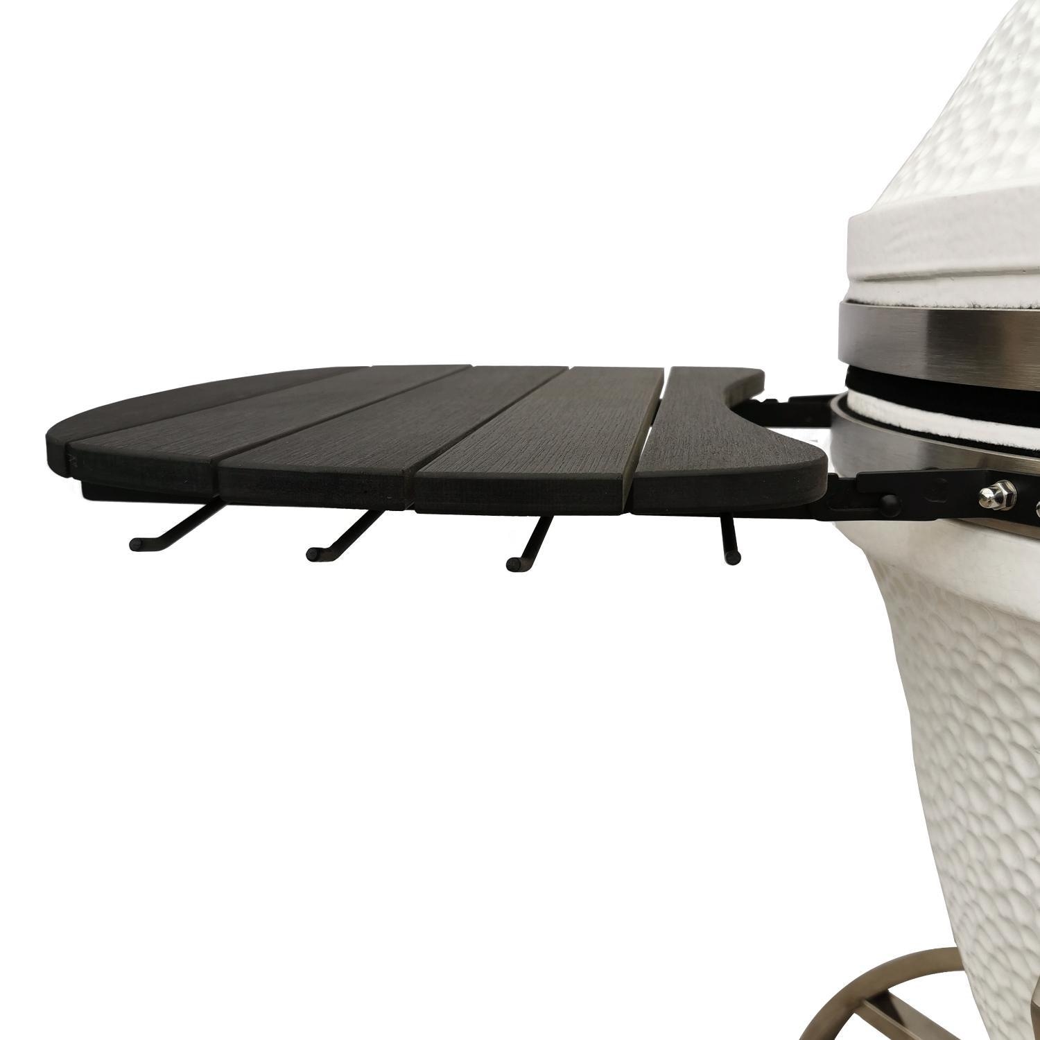Vision XD-702WC Elite Series Kamado Grill - Thermoplastic Drop-Down Side Shelf With Accessory Hooks thumbnail