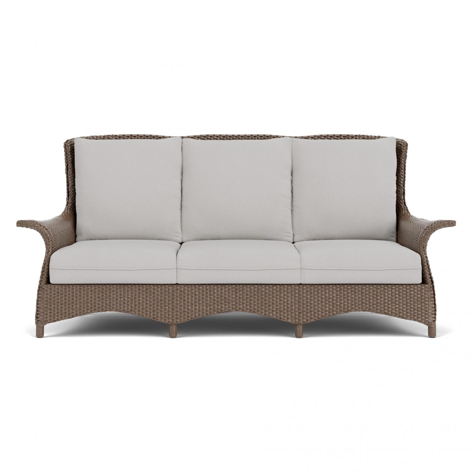 Lloyd Flanders Mandalay Sofa In Bark Finish With Tundra Dove Fabric thumbnail