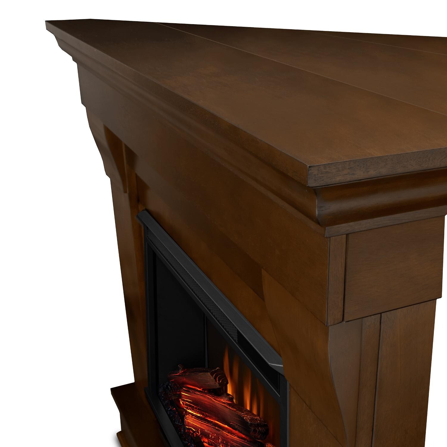 Real Flame - 5950E-E - Chateau 40-Inch Corner Electric Fireplace With Mantel - Espresso - Corner Detail thumbnail