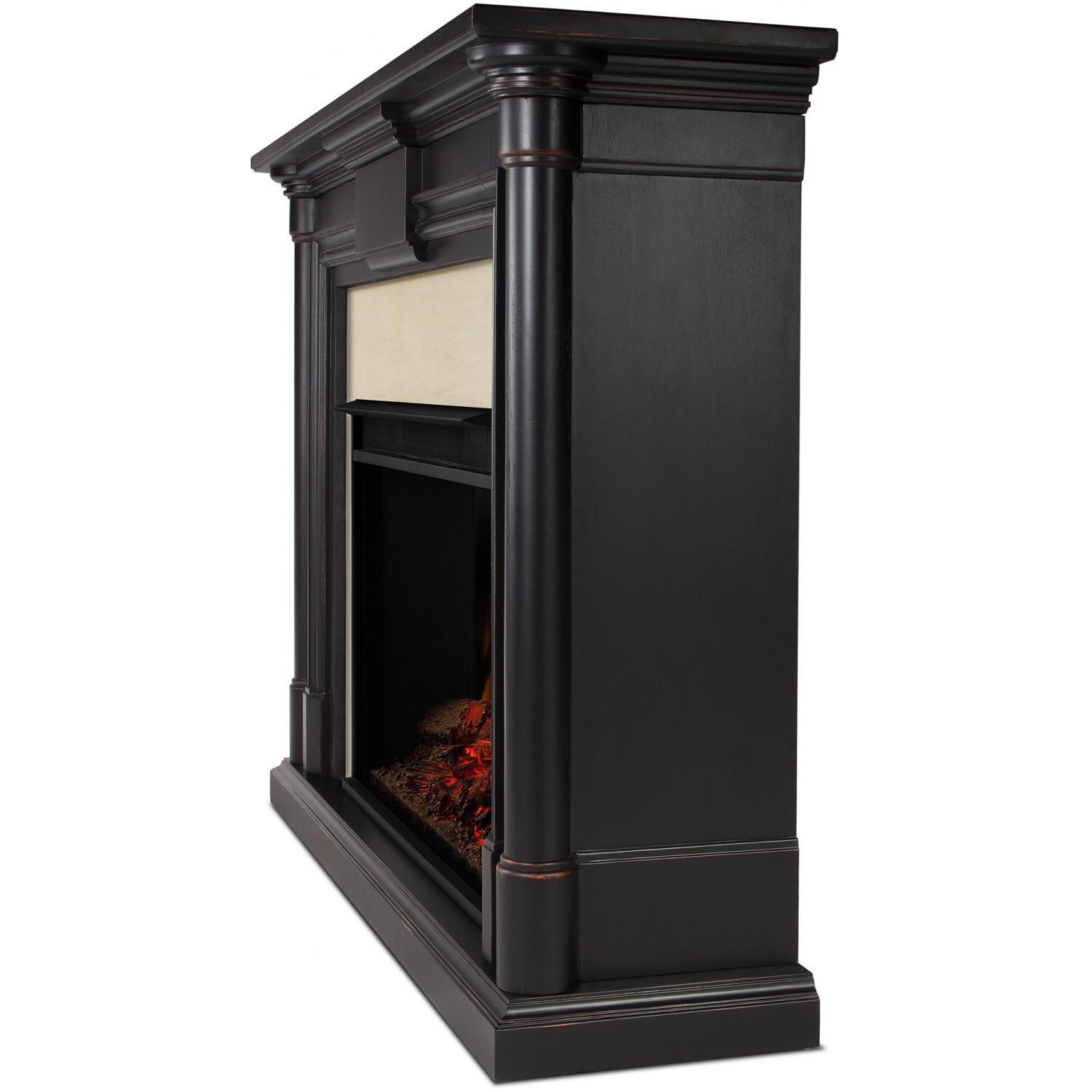 Real Flame 8030E-BW Maxwell Grand 57-Inch Electric Fireplace - Blackwash - Side View thumbnail
