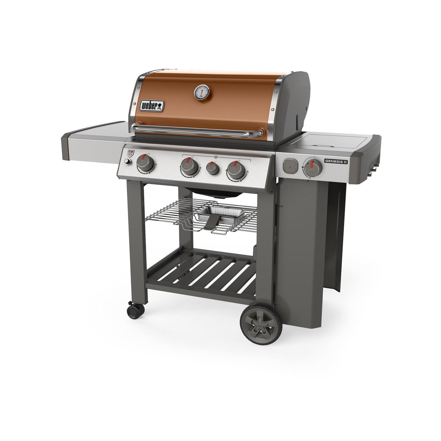 Weber Genesis II 61022001 E-330 Propane Gas Grill - Copper (2019) - Right-Side Angled View thumbnail
