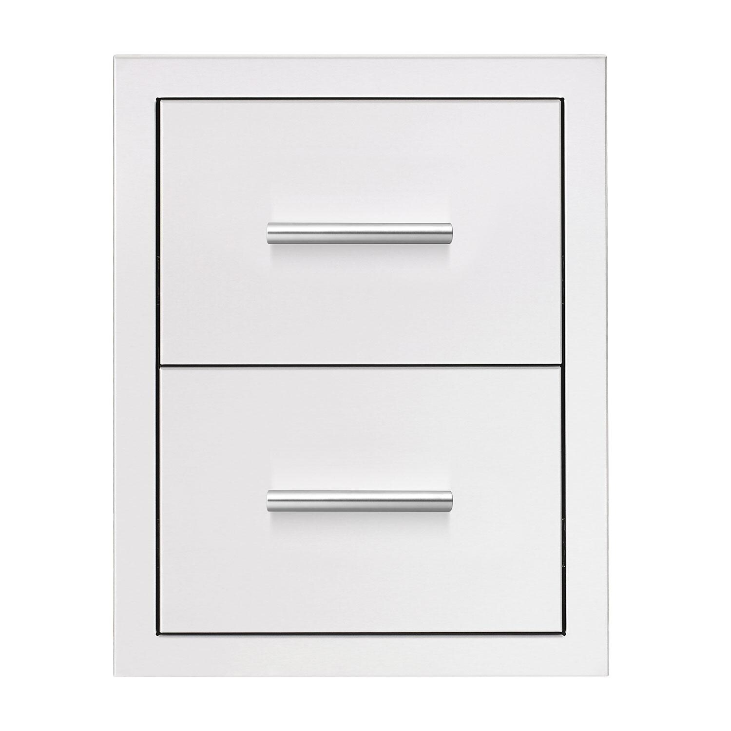 Summerset DR2-17M 17 Inch Double Drawer Masonry Frame Return - Display - White Background thumbnail