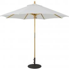 Galtech 9 Ft. Octagonal Hardwood Patio Market Umbrella W/ Push Lift - Light Wood W/ Canvas Sunbrella image