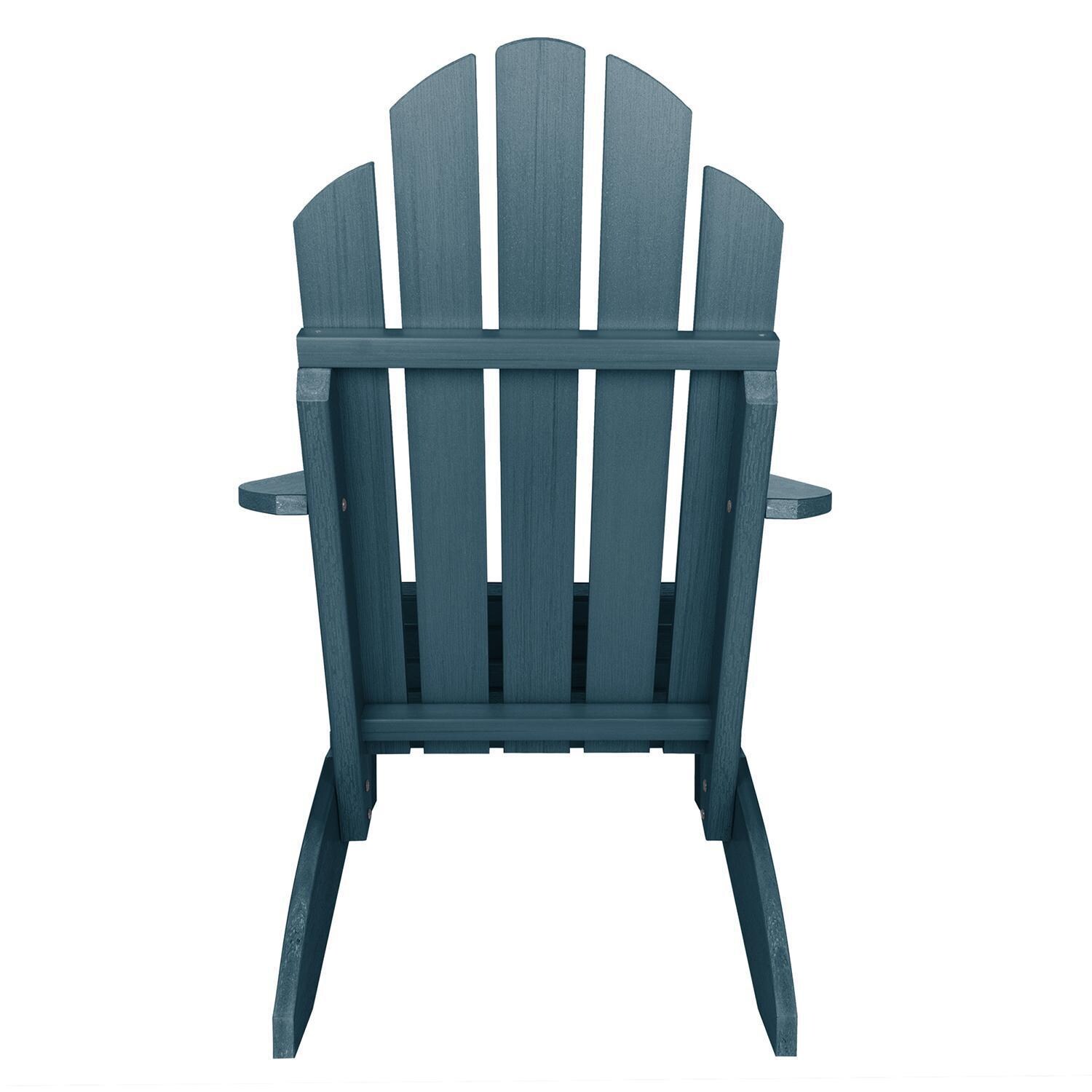 Lakeview Paradise Key Adirondack Chair - Nantucket Blue - Back View thumbnail