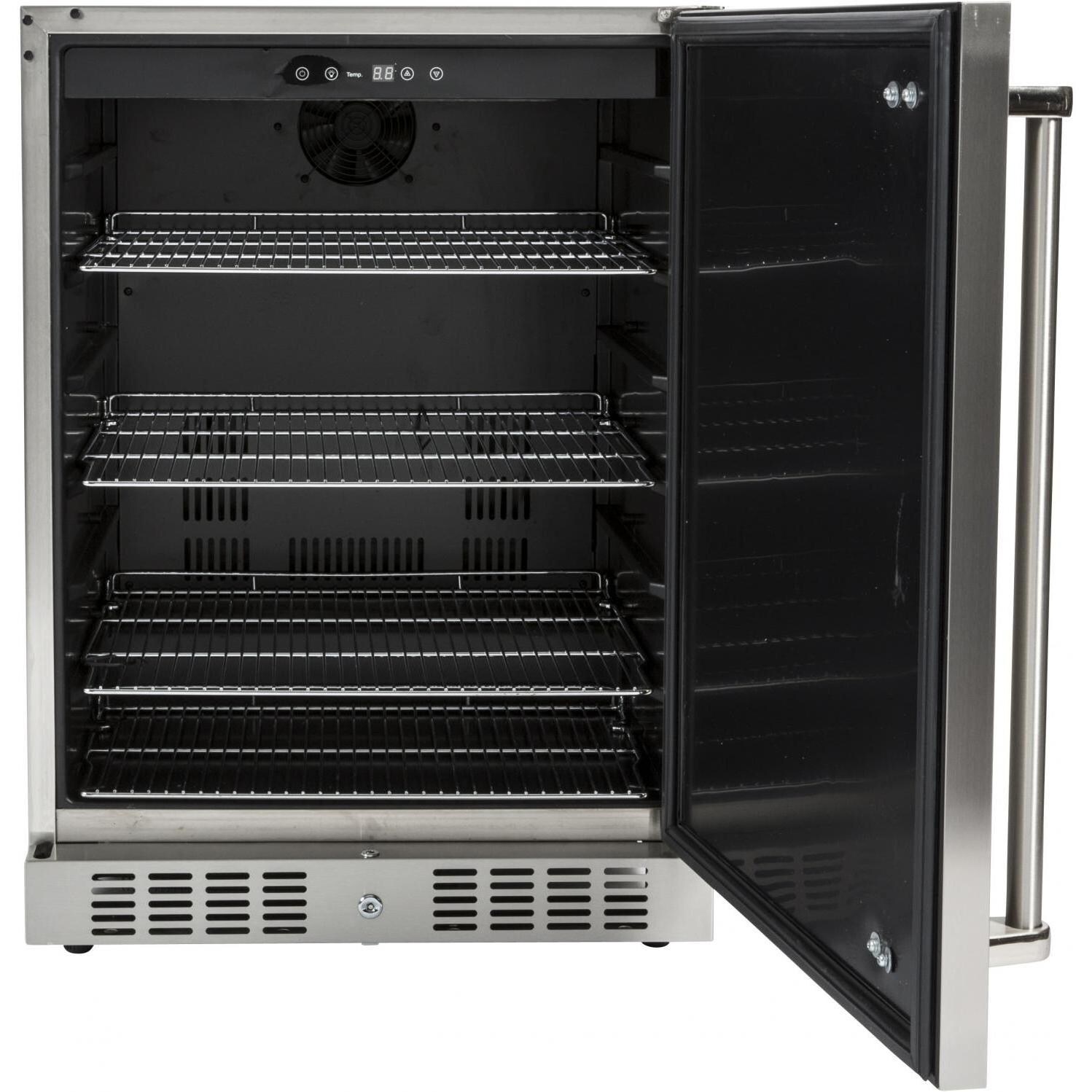 Coyote 24-Inch Right Hinge Outdoor Stainless Steel Refrigerator - Door Open thumbnail