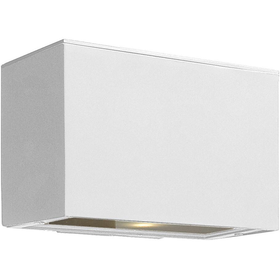 Hinkley Lighting Atlantis One Light 6-Inch Dark Sky Outdoor Wall Light - Satin White - 1646SW