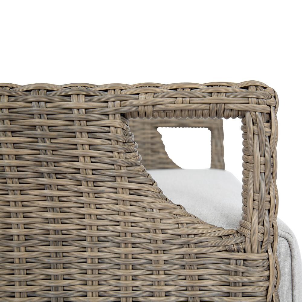 Sunset West - 2301-21-40433 - Ibiza Resin Wicker Patio Club Chair W/ Sunbrella Cast Silver Cushions - Side Closeup thumbnail