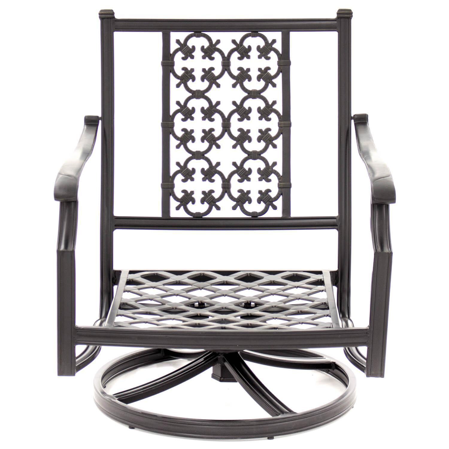 Carondelet Cast Aluminum Patio Swivel Rocker Club Chair W/ Sunbrella Spectrum Sand Cushion - Frame Only thumbnail