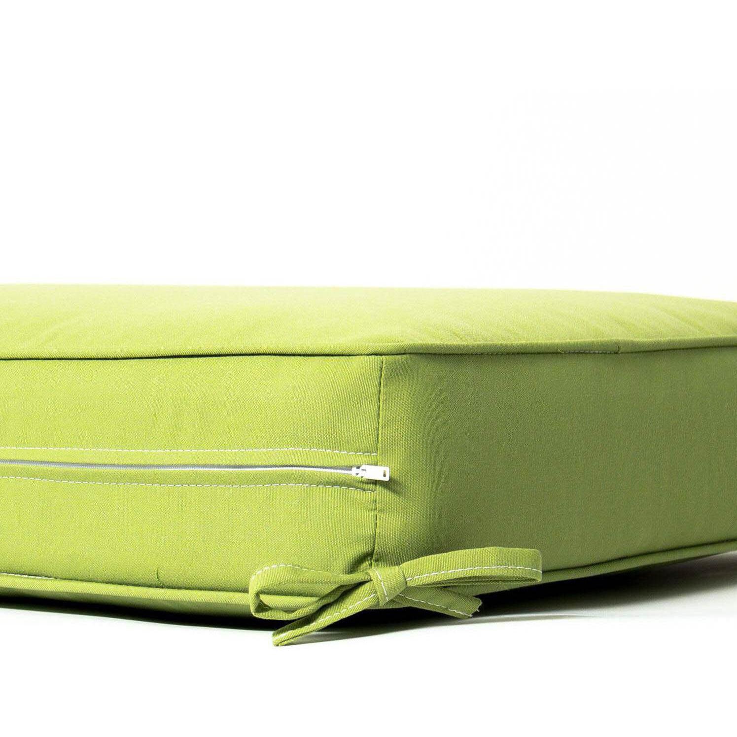 Large Replacement Ottoman Cushion With Piping - Zipper and Tie Detail thumbnail