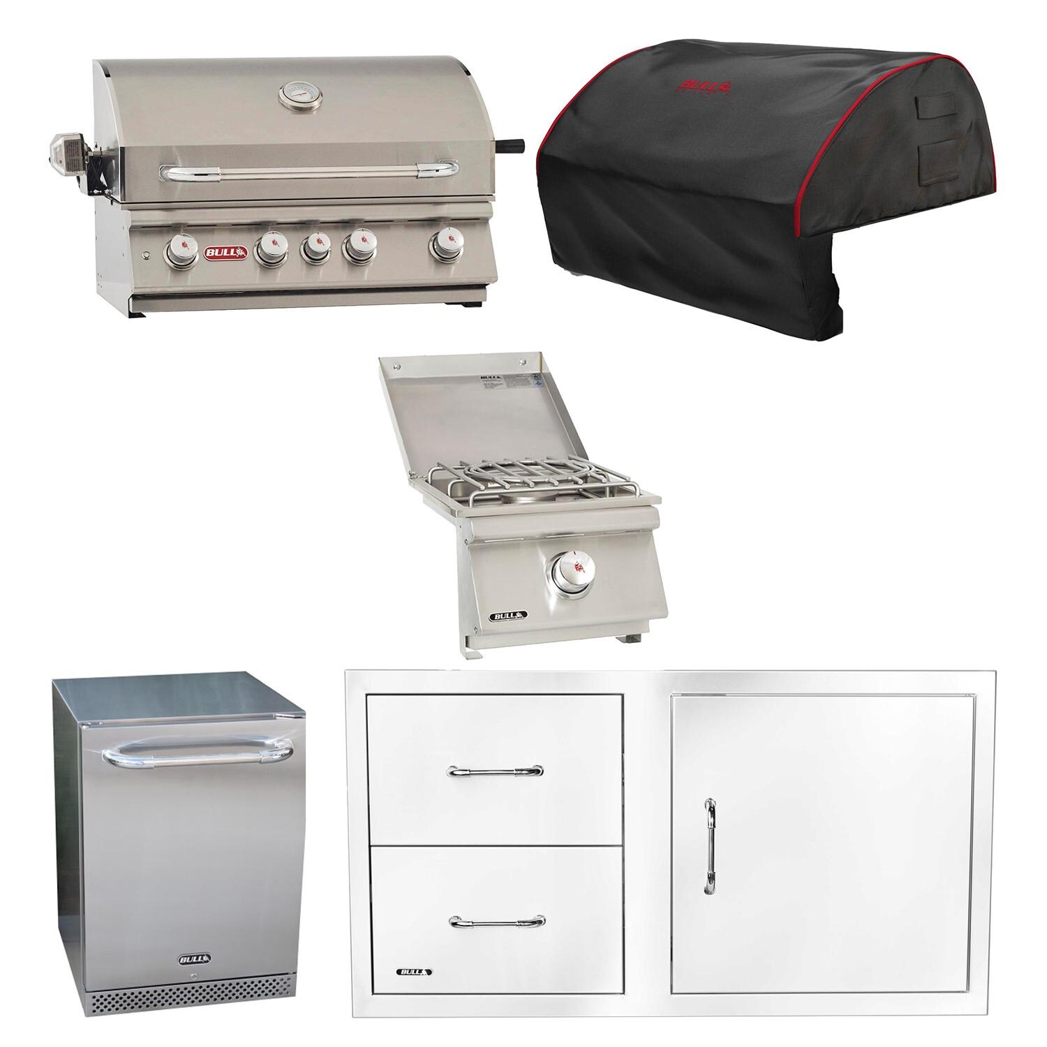 Bull Angus 30 Inch 5-Piece Natural Gas Grill Master Bundle - White Background thumbnail