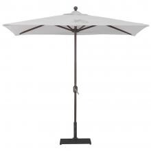 Galtech 3.5 X 7 Ft. Rectangular Aluminum Patio Market Half Wall Umbrella W/ Crank Lift - Antique Bronze Frame W/ Sunbrella Canvas Canvas Canopy