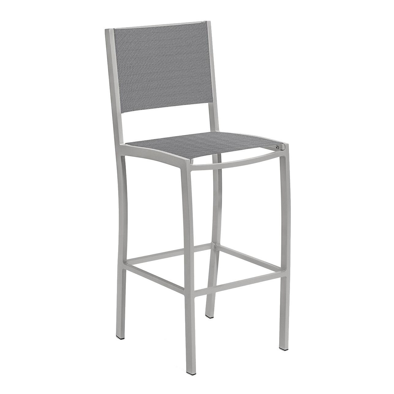 Travira Aluminum Patio Bar Stool - Titanium Sling thumbnail