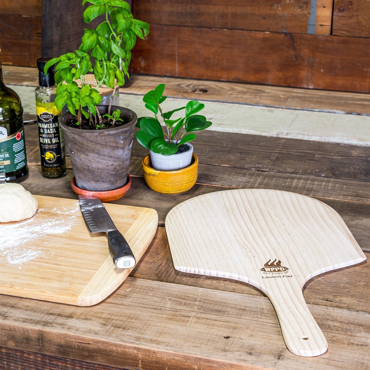 WPPO WKLP-12-2 12 X 24 Square New Zealand Wooden Pizza Peel - Set of 2 - Lifestyle thumbnail