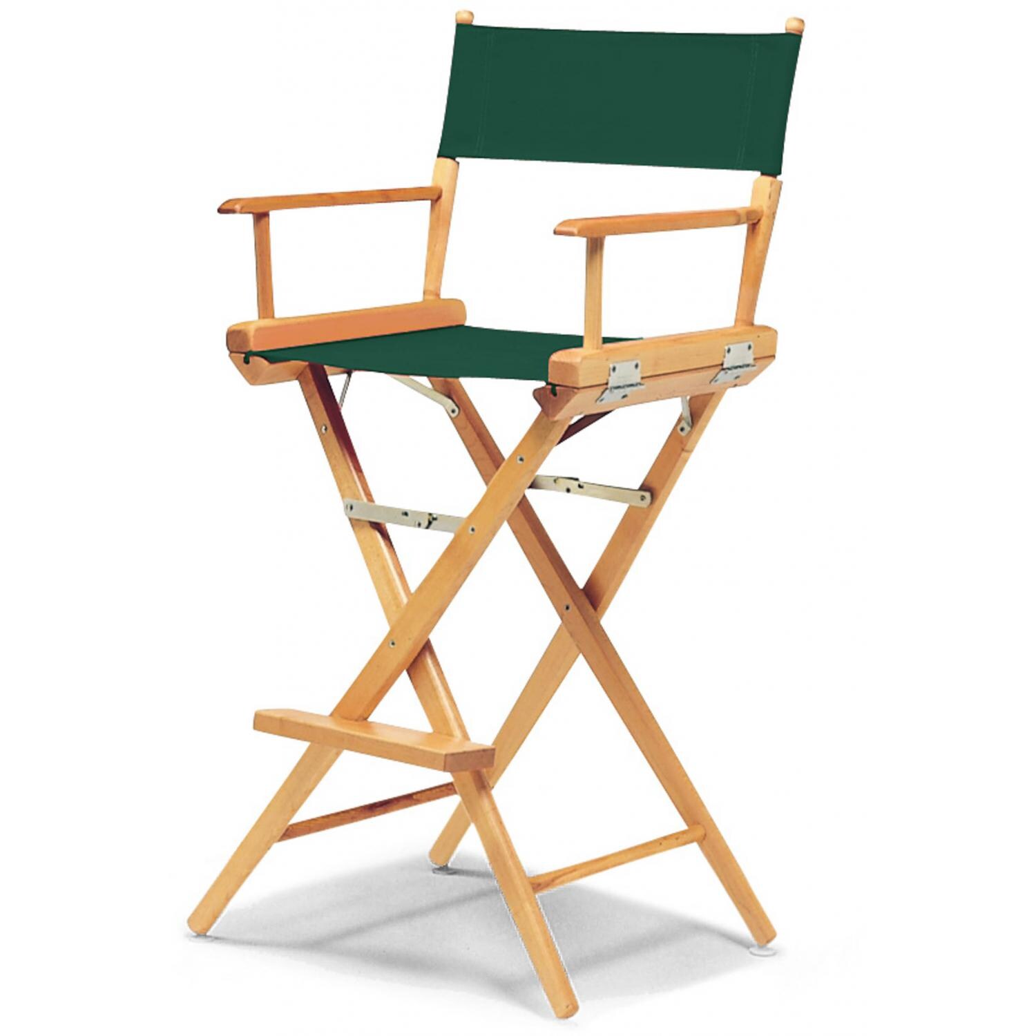 World Famous Bar Height Director Chair By Telescope Casual - Varnish/Forest Green
