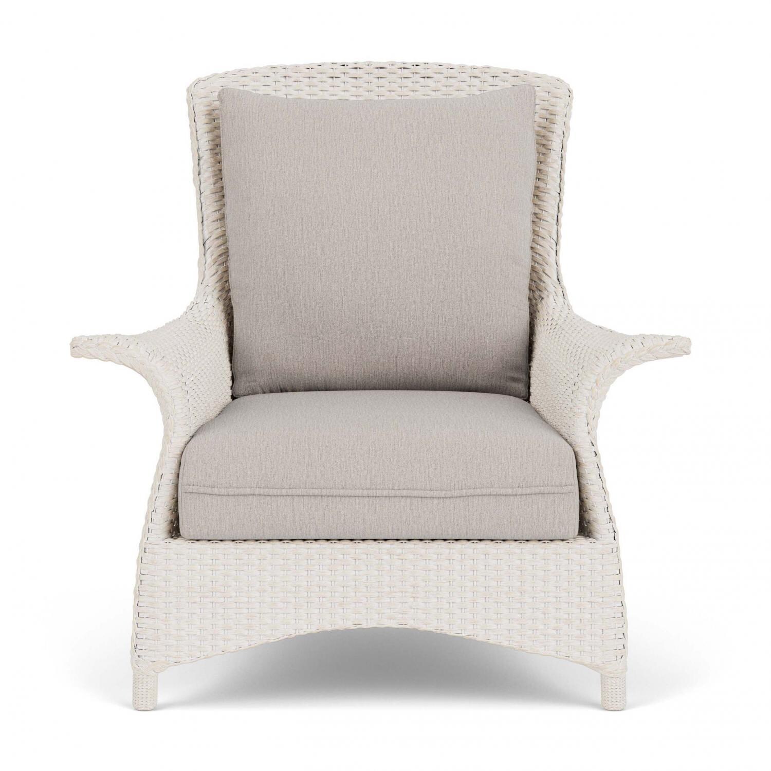 Mandalay Lloyd Loom Club Chair in Antique White/Remy Cloud by Lloyd Flanders