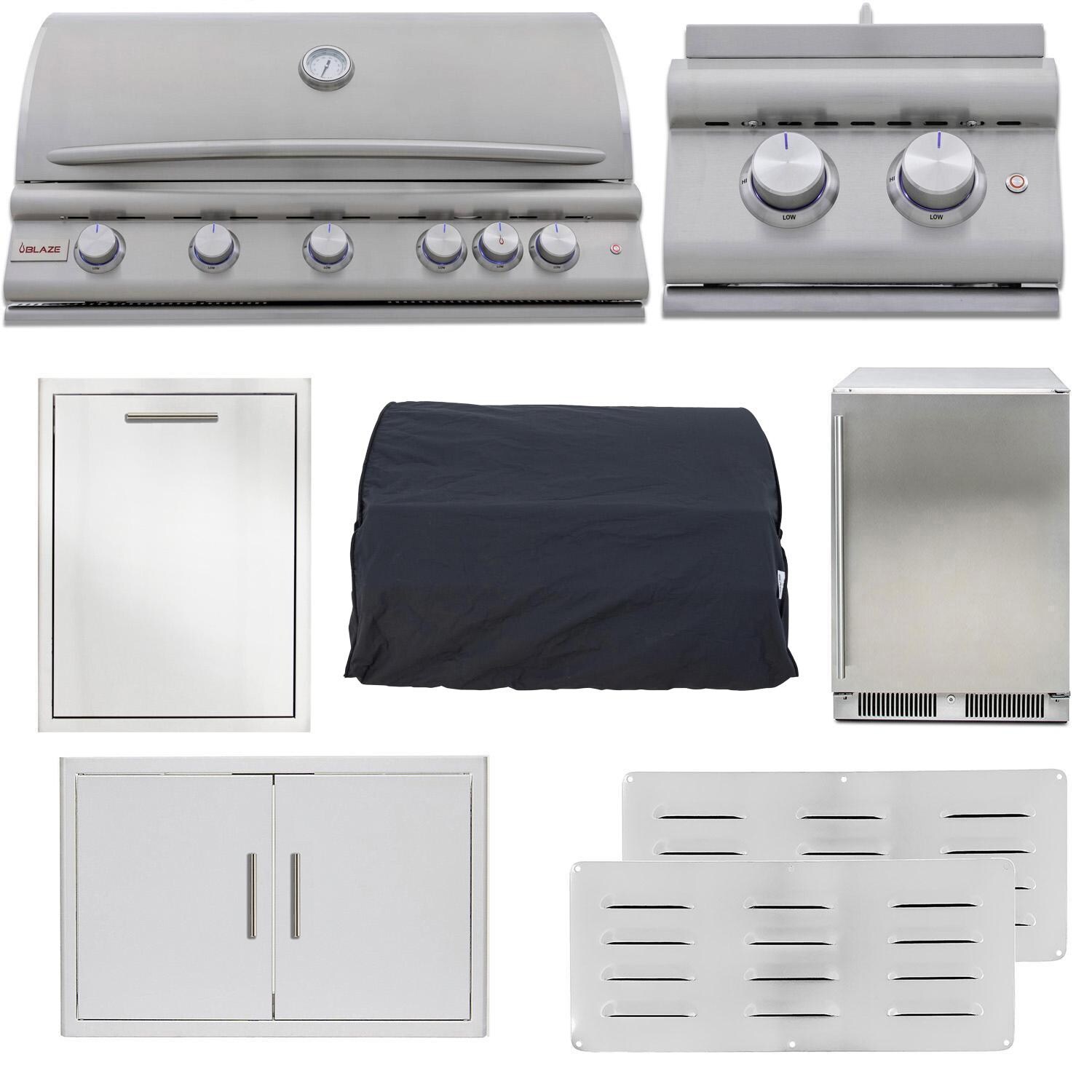 Blaze BLZ-5LTE3-NG LTE+ 8-Piece 40-in Natural Gas Outdoor Kitchen Package - White Background thumbnail